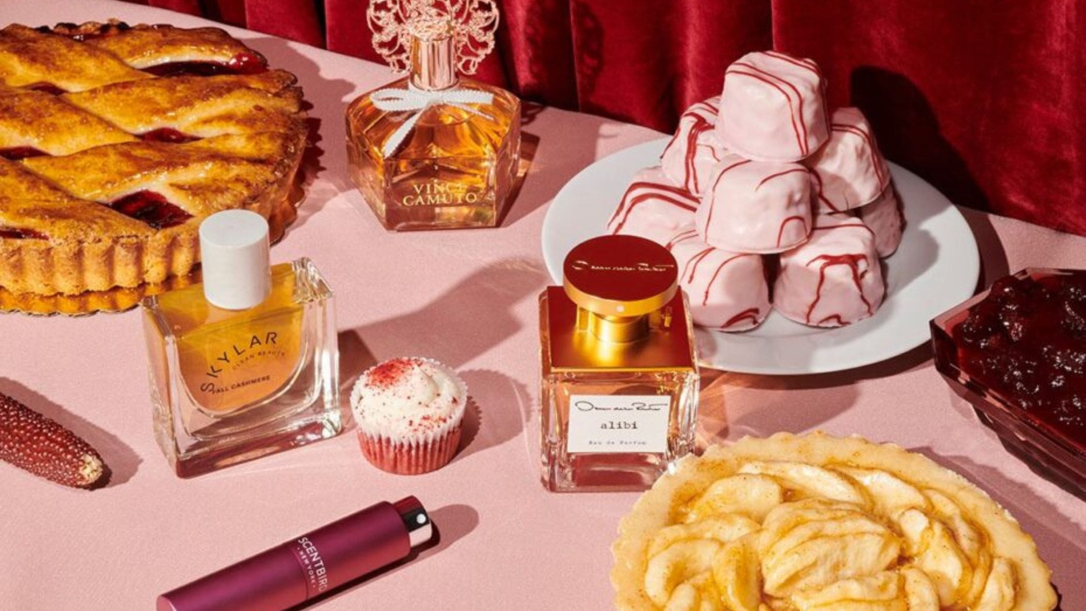 gourmand perfumes on a table